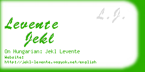 levente jekl business card